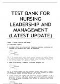 TEST BANK FOR NURSING LEADERSHIP AND MANAGEMENT &lpar;LATEST UPDATE&rpar;&period;pdf