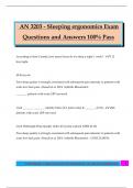 AN 3203 - Sleeping ergonomics Exam Questions and Answers 100&percnt; Pass