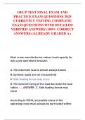 OECP TEST FINAL EXAM AND  PRACTICE EXAM QUESTIONS 2025  CURRENTLY TESTING COMPLETE  EXAM QUESTIONS WITH DETAILED  VERIFIED ANSWERS &lpar;100&percnt; CORRECT  ANSWERS&rpar; &sol;ALREADY GRADED A&plus;
