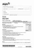 2024 AQA GCSE  HISTORY  Paper 1 Section B&sol;E&colon;  Conflict and tension in       the Gulf and Afghanistan&comma; 1990&ndash;2009 QUESTION PAPER WITH FINAL MARKING SCHEME &lpar;RESULTS&rpar; 100&percnt; VERIFIED