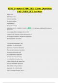 SFPC Practice UPDATED ACTUAL  Exam  Questions and CORRECT Answers 