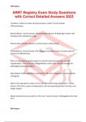 ARRT Registry Exam Study Questions with Correct Detailed Answers 2025