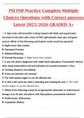 PSI FNP Practice Complete Multiple  Choices Questions with Correct answers  Latest 2025&sol;2026 GRADED A&plus;