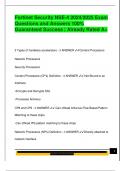 Fortinet Security NSE-4 2024&sol;2025 Exam  Questions and Answers 100&percnt;  Guaranteed Success &vert; Already Rated A&plus; 