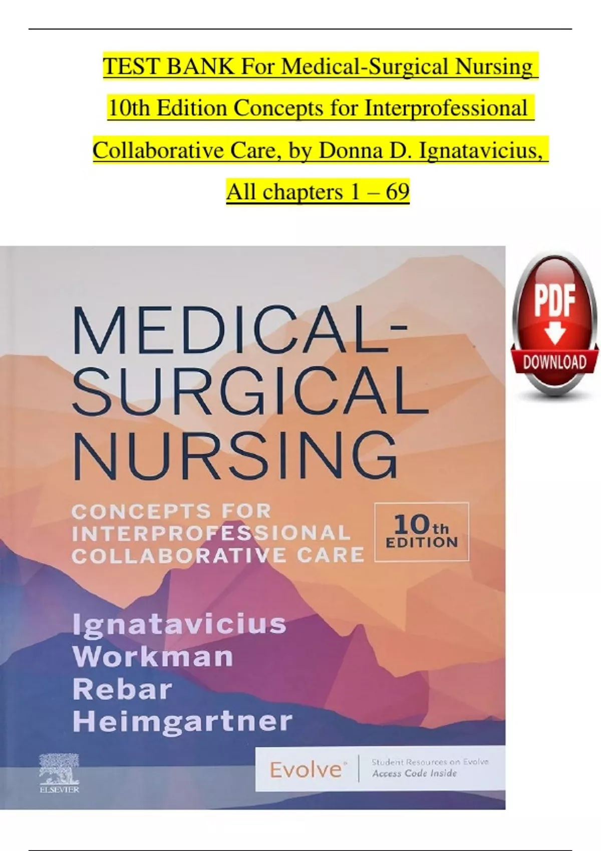 medical surgical nursing 10th edition by ignatavicius workman new!!!! - Medical surgical nursing ...