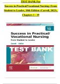 Knecht Success in PracticalVocational Nursing&comma; 8th Edition Test Bank new update&excl;&excl;&excl;&excl;&excl;&excl;