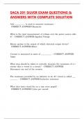 SACA 201 SILVER EXAM QUESTIONS &  ANSWERS WITH COMPLETE SOLUTION 