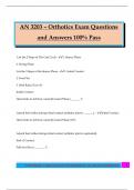 AN 3203 &ndash; Orthotics Exam Questions and Answers 100&percnt; Pass