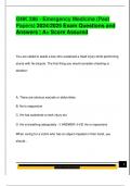 GNK 286 - Emergency Medicine &lpar;Past  Papers&rpar; 2024&sol;2025 Exam Questions and  Answers &vert; A&plus; Score Assured