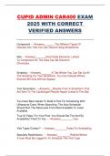 CUPID ADMIN CAR400 EXAM  2025 WITH CORRECT  VERIFIED ANSWERS 