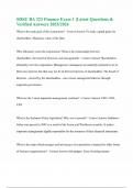 SDSU BA 323 Finance Exam 1 &vert;Latest Questions & Verified Answers 2025&sol;2026