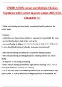 CNOR AORN online test Multiple Choices  Questions with Correct answers Latest 2025&sol;2026  GRADED A&plus; 