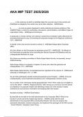AKA MIP TEST Questions and Verified Answers&comma; 100&percnt; Guarantee Pass
