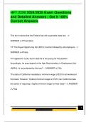 HFT 2220 2024&sol;2025 Exam Questions  and Detailed Answers &vert; Get it 100&percnt;  Correct Answers