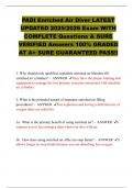 PADI Enriched Air Diver LATEST UPDATED 2025&sol;2026 Exam WITH COMPLETE Questions & SURE VERIFIED Answers 100&percnt; GRADED AT A&plus; SURE GUARANTEED PASS&excl;&excl;