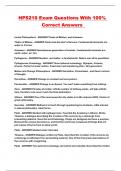 HPS210 Exam Questions With 100&percnt; Correct Answers 