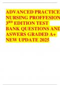Advanced Practice Nursing Profession 3rd Edition&colon; Test Bank Questions & Answers &lpar;2025 Update&rpar;