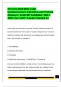 INF3720 2024&sol;2025 Exam  Comprehensive Questions and Verified  Answers &vert; Accurate Solutions &vert; Get it  100&percnt; Correct&excl;&excl; &vert; Already Graded A&plus; 
