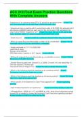 ACC 210 Final Exam Practice Questions With Complete Answers