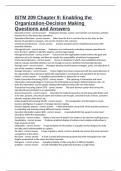 ISTM 209 Chapter 9&colon; Enabling the Organization-Decision Making Questions and Answers