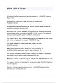 Ohio LNHA Exam questions and answers
