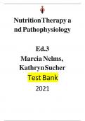 TEST BANK Nutrition Therapy and Pathophysiology 4th Edition&comma; by Marcia Nelms and Kathryn P&period; Sucher&period; All Chapters 1-25