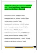 Intro to Surgical Technology Chapter 1  and 2 2024&sol;2025 Exam Questions and  Answers &vert; A&plus; Score Assured 