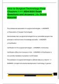 Intro to Surgical Technology Final  Chapters 1-11 2024&sol;2025 Exam  Questions and Answers &vert; A&plus; Score  Assured 