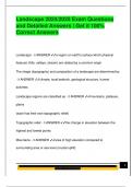 Landscape 2024&sol;2025 Exam Questions  and Detailed Answers &vert; Get it 100&percnt;  Correct Answers 