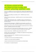 VETERAN ASSOCIATION ACCREDITATION EXAM&vert;&vert; 2025 LATEST UPDATE&vert;&vert; VERIFIED 100&percnt;