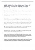 JMC 101 University of Kansas Exam &num;2 correctly answered already passed