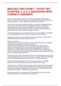 BIOLOGY 2301 EXAM 1 - STUDY SET CHAPTER&comma; 1&comma; 2&comma; 3&comma; 4 QUESTIONS WITH CORRECT ANSWERS