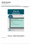 Test bank for Essential Statistics&comma; 3rd Edition&comma; Robert N&period; Gould&comma; Colleen Ryan&comma; Rebecca Wong