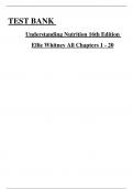 Test Bank for Understanding Nutrition &lpar;16th Edition&rpar; by Ellie Whitney &ndash; Full Chapter Exams &lpar;Ch&period; 1&ndash;20&rpar;