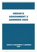 HED4812 ASSIGNMENT 2 ANSWERS 2025