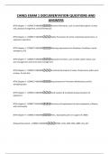 CANES EXAM 1 DOCUMENTATION QUESTIONS AND ANSWERS