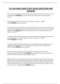CFS 138 FINAL EXAM STUDY GUIDE QUESTIONS AND ANSWERS