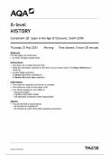 2024 AQA A-level   HISTORY  Component 1B  Spain in the Age of Discovery&comma; 1469&ndash;1598 QUESTION PAPER WITH FINAL MARKING SCHEME  100&percnt; VERIFIED