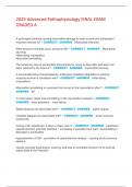 2025 Advanced Pathophysiology FINAL EXAM  GRADED A