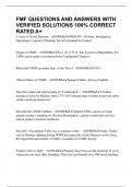 FMF QUESTIONS AND ANSWERS WITH VERIFIED SOLUTIONS 100% CORRECT RATED A+