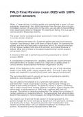 PALS Final Review exam 2025 with 100&percnt; correct answers 