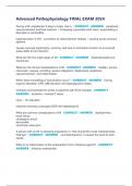 Advanced Pathophysiology FINAL EXAM 2024