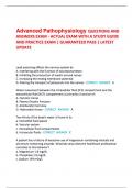 Exam &lpar;elaborations&rpar; Advanced Pathophysiology Exam 1 2026&ndash;2027 &vert; New Updated Version with Latest Actual Exam Questions and Verified Correct Answers &vert; Graduate Nursing Pathophysiology Study Guide PDF &vert; Guaranteed Pass A&plus; BUNDLE