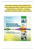 SOLUTION MANUAL FOR MEDICAL ASSISTING ADMINISTRATIVE & CLINICAL COMPETENCIES &lpar;MINDTAP  COURSE LIST&rpar; 9TH EDITION BY MICHELLE BLESI&comma; ALL  CHAPTERS 1 &ndash; 58 COVERED QUESTIONS AND ANSWERS GRADED A&plus; NEWEST VERSION&period;