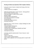 Nursing 214 final exam Questions With Complete Solutions