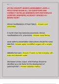 ATI RN CONCEPT BASED ASSESSMENT LEVEL 4  PROCTORED EXAM ALL 220 QUESTIONS AND  CORRECT DETAILED ANSWERS WITH RATIONALES  &lpar;VERIFIED ANSWERS&rpar; &vert;ALREADY GRADED A&plus;&sol;  BRAND NEW&excl;&excl; 