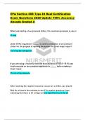 EPA Section 608 Type III Real Certification  Exam Questions 2025 Update 100&percnt; Accuracy  Already Graded A  