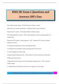 BMS 301 Exam 1 Questions and Answers 100&percnt; Pass