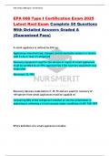EPA 608 Type I Certification Exam 2025  Latest Real Exam Complete 50 Questions  With Detailed Answers Graded A  &lpar;Guaranteed Pass&rpar; 