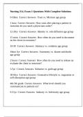 Nursing 214&comma; Exam 1 Questions With Complete Solutions